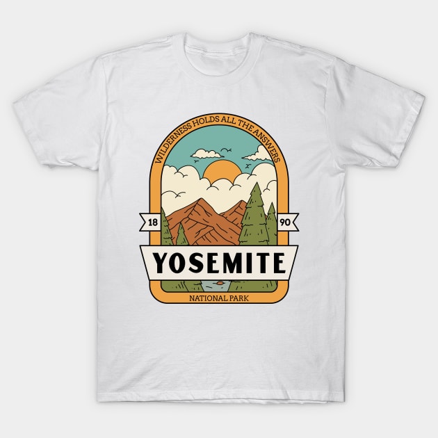 Yosemite National Park Hiking Camping Outdoors Outdoorsman T-Shirt by Tip Top Tee's